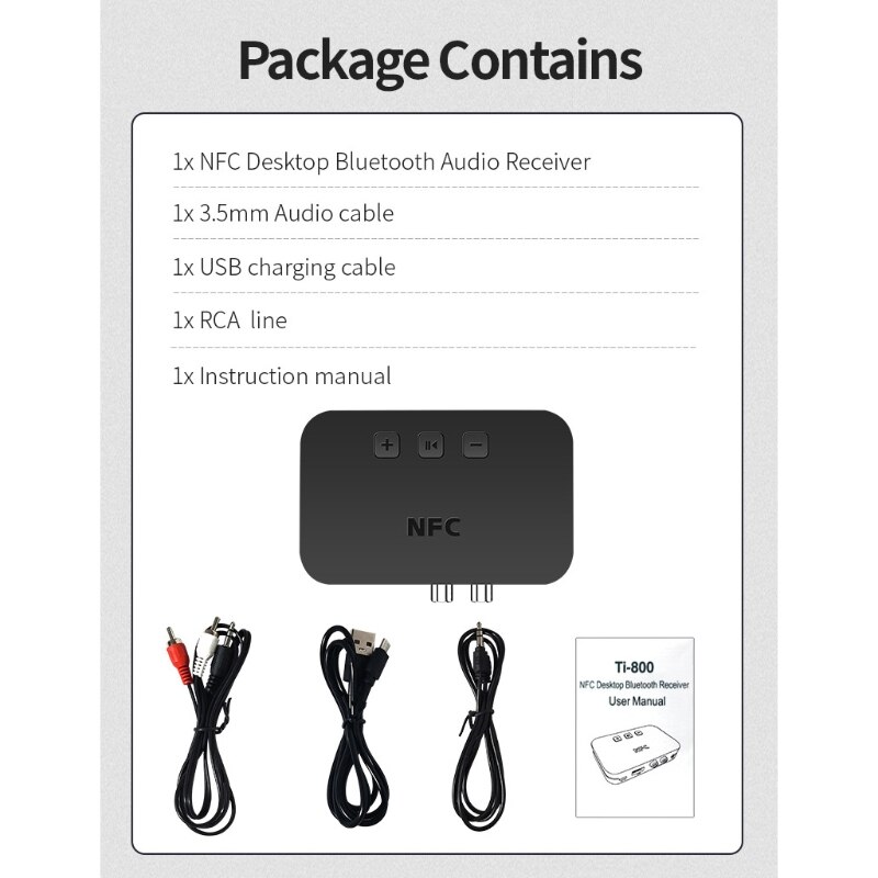 Duurzaam Draadloze Nfc Bluetooth 5.0 Ontvanger 3.5Mm Aux Stereo Audio Adapter Dongle Voor Auto Speaker Nfc Connection