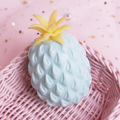 Balle de raisin Anti-Stress ananas, Gadget amusant, jouets de décompression pour enfants, autisme, jouets à presser au poignet: Bleu