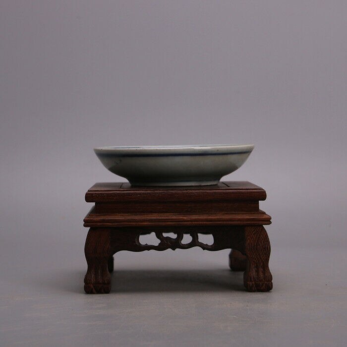 CHINESE OLD BLUE AND WHITE DRAGON AND PHOENIX PATTERN PORCELAIN PLATE