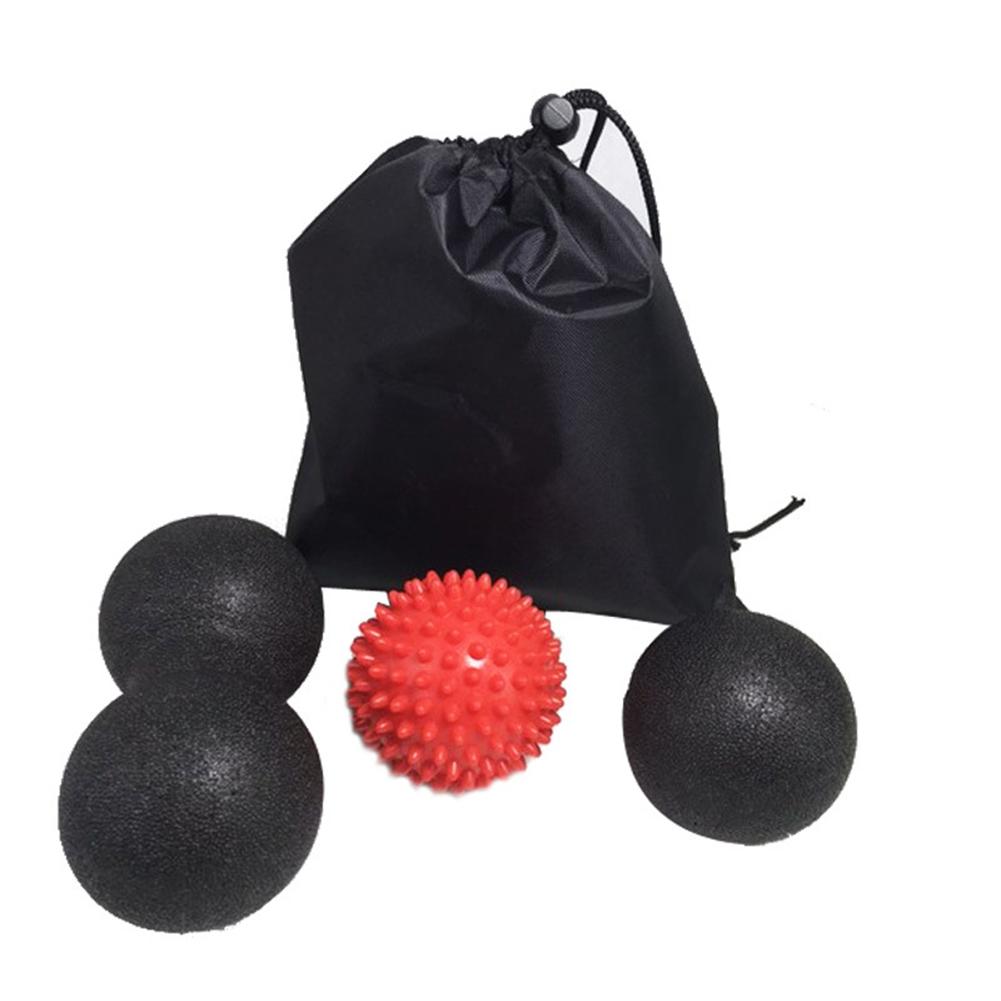 Juego de bolas de masaje de cacahuete para hombres y mujeres, pelota de masaje con puntas, suministros de entrenamiento y Yoga