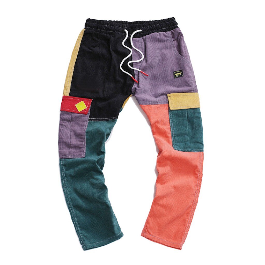 Mono de pana para hombre, pantalones deportivos informales de bolsillo, para correr al aire libre, pantalones deportivos de Fitness, pantalones de hombre