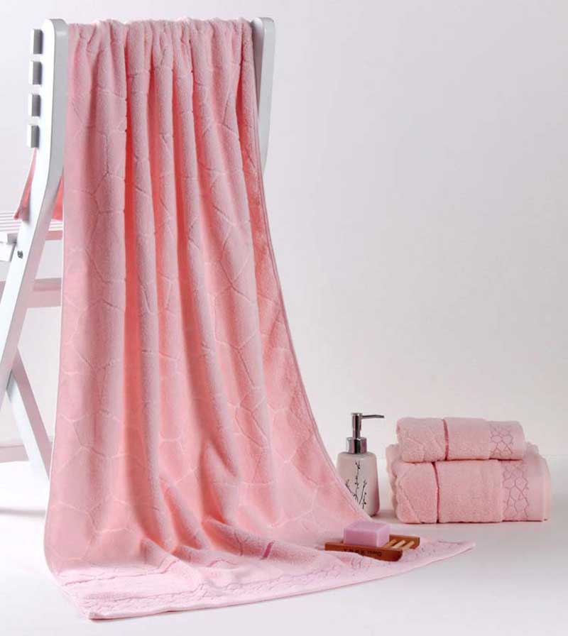 140 x 70cm badehåndklæde 100%  bomuldshåndklæde 7 farver til rådighed bomuldsfiber blødt fint vand terning tekstur jacquard håndklæder