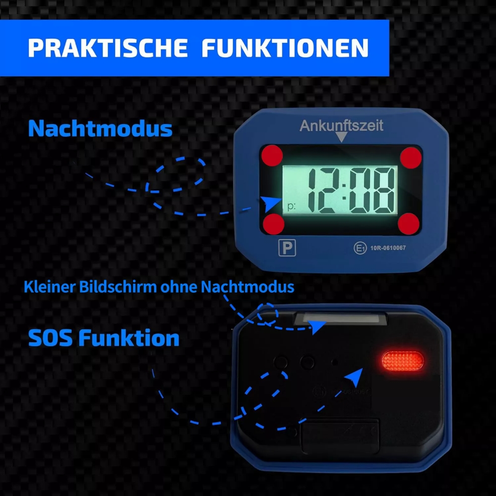 Mini véhicule disque de stationnement de voiture minuterie horloge affichage du temps d disque en plastique outils de temps de stationnement Portable voiture minuterie de stationnement horloge