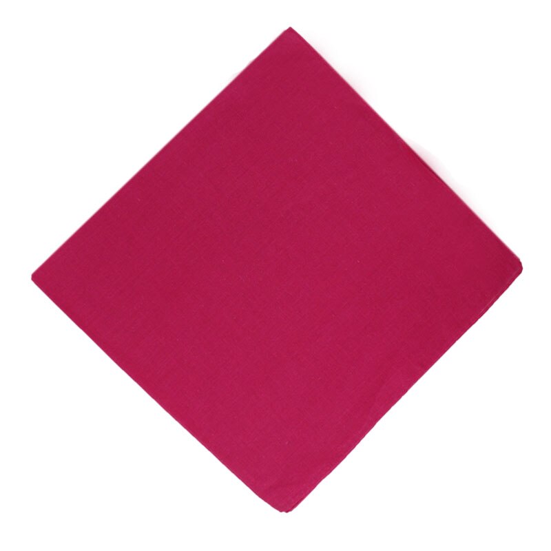 100% Cotton Soild Plain Black White Navy Blue Red Color Bandanas For WomensMens Multi Colour Style Wristband: Red