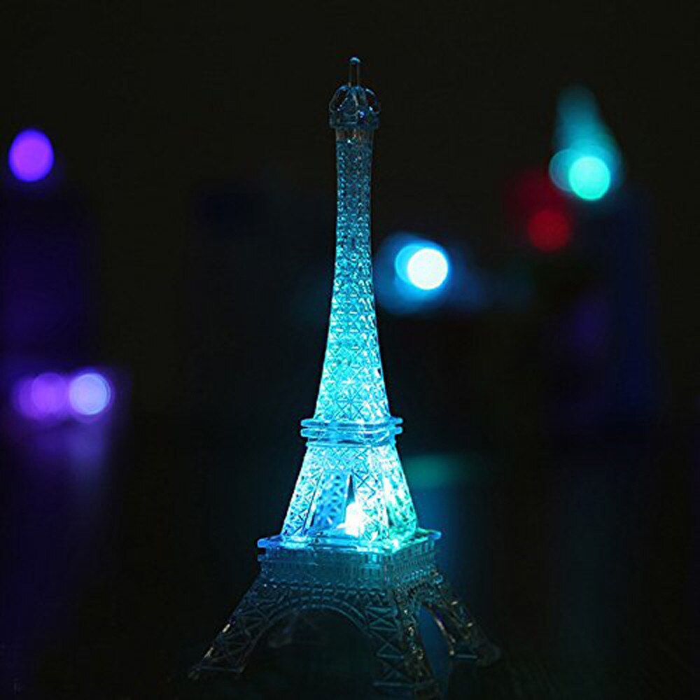 Romantic Eiffel Tower Led Night Light Lamp Desk Table Home Bedroom Decorate Wedding Decoration Lamp