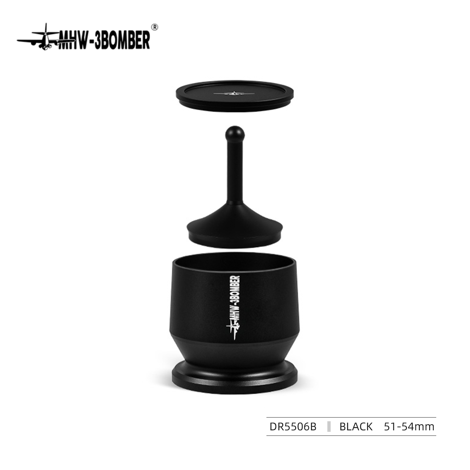 MHW-3BOMBER Kubek dozujący espresso z mieszadłem Lejek dozujący kawę ze stopu aluminium Pasuje do 51-54/58MM Portafilter Akcesoria do kawy: Ciemny Khaki