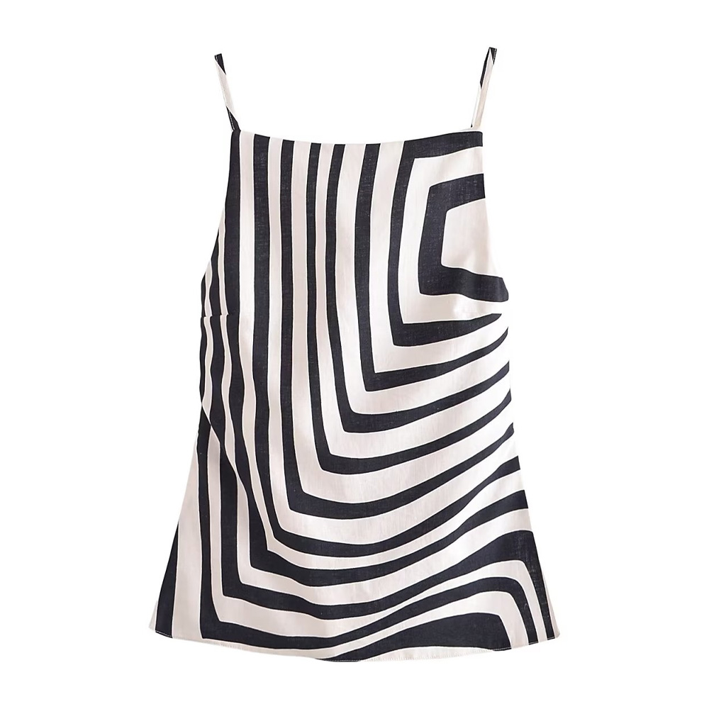 TRZA-Rückenfreie Tanktops für Damen, dünne Träger, gerader Ausschnitt, ärmellos, weibliche Camis, sexy: XS / Blau