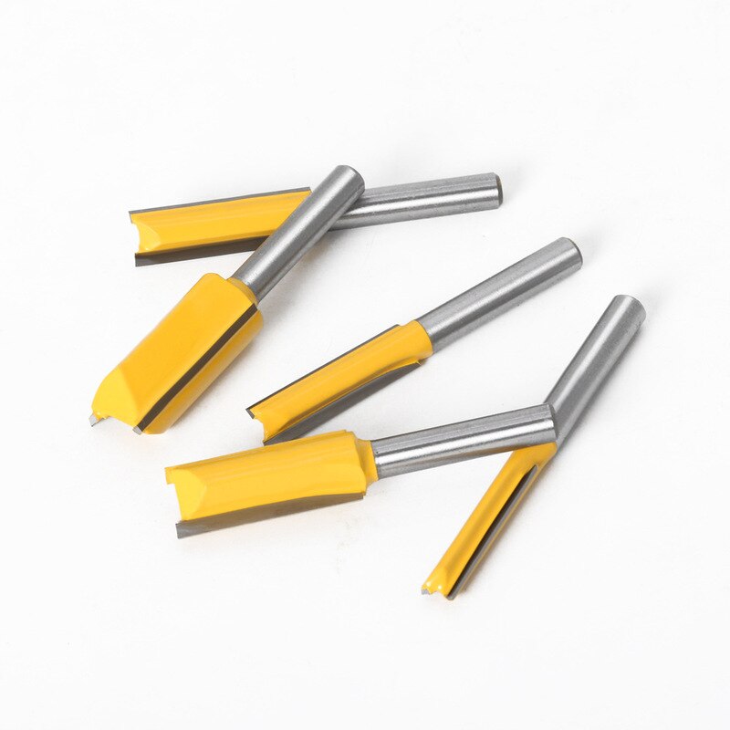 5 sztuk 1/4 cholewka prosto nóż frez narzędzia robić frezowania zestaw robić drewna dłutowania przycinanie cięcia frez narzędzie robić drewna