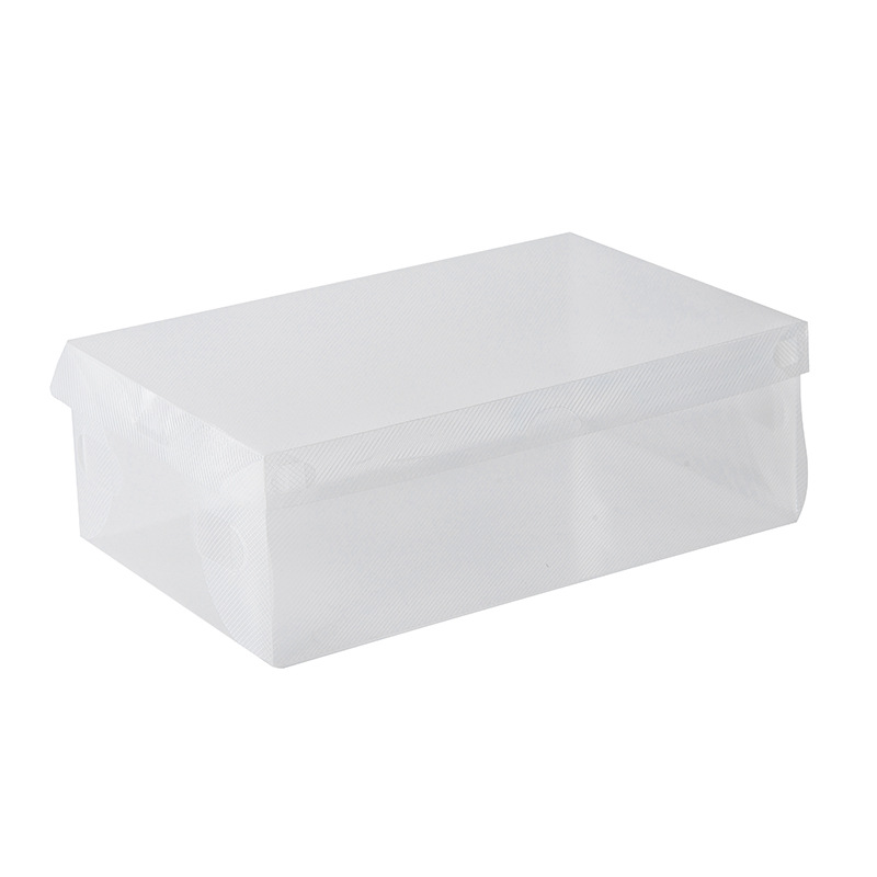 Caja de almacenamiento de zapatos de plástico transparente para mujer/niño, caja de cosméticos plegable, estante de zapatos de Color, caja de zapatos abatible, 5 uds.: Color blanco