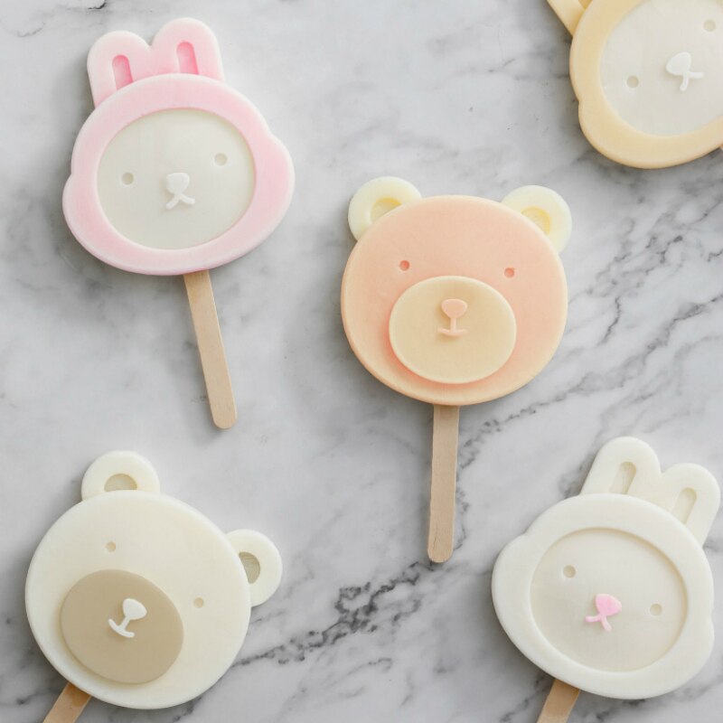 Japonia Wykonany ręcznie lód forma na krem silikonowy z pokrywką bohaterowie kreskówek kostka lodu DIY forma robić lodów na patyku sorbet lodowy