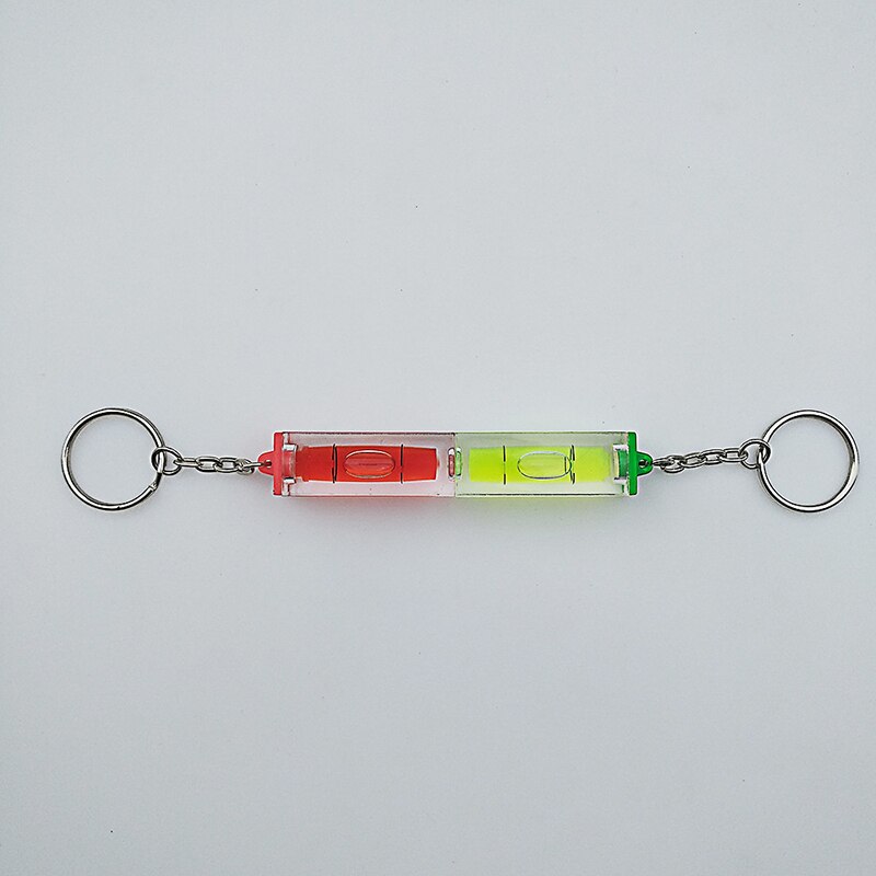 Junejour diy mini waterpas waterpas zeer nauwkeurige inclinometer vloeistofniveau-indicator met sleutelhanger