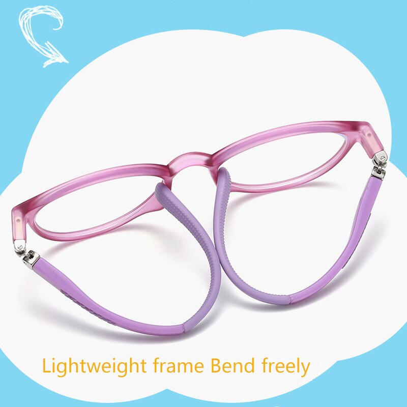 Anti-blåt lys børns briller læsebriller ultralette computergoggles brilleramme til kvinder