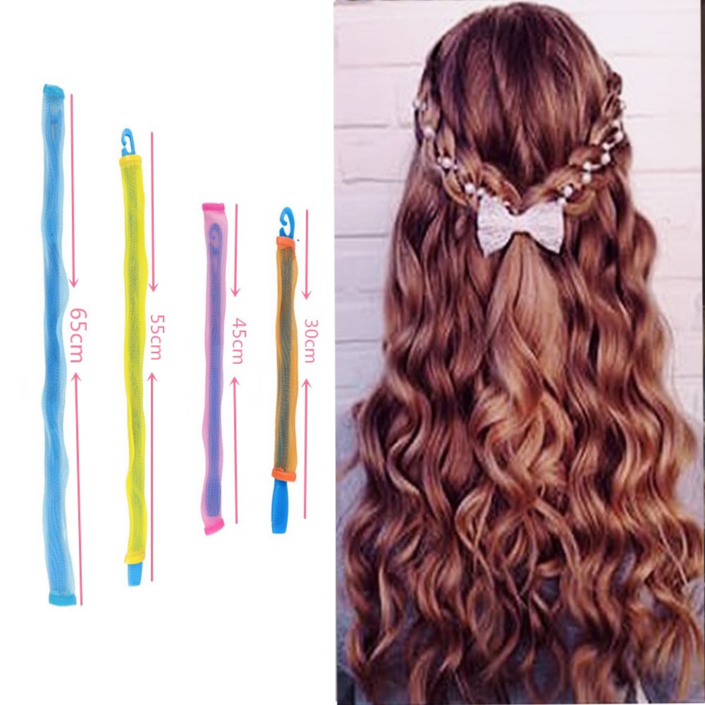 18pcs/45cm Wave Formers Magic Hair Curlers Spiral Ringlets Leverage Curlers Hair Curler Hairdressing Tool DIY Not hurt hair