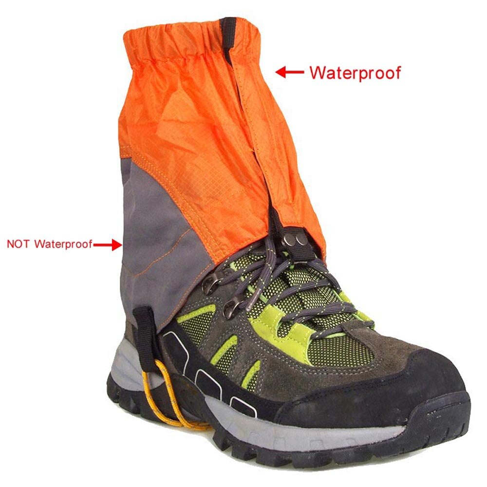 Ao ar livre de silicone revestido náilon neve perna polainas à prova dultralight água ultraleve perna proteção guarda sapatos botas capa perna caminhadas escalada