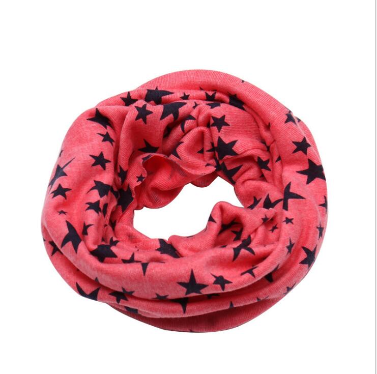 Katoenen babysjaal 41*20 cm geometrische print kinder winter jongens meisjes sjaal nekomslagdoek kinderkragen sjaals: 8 rozenrood