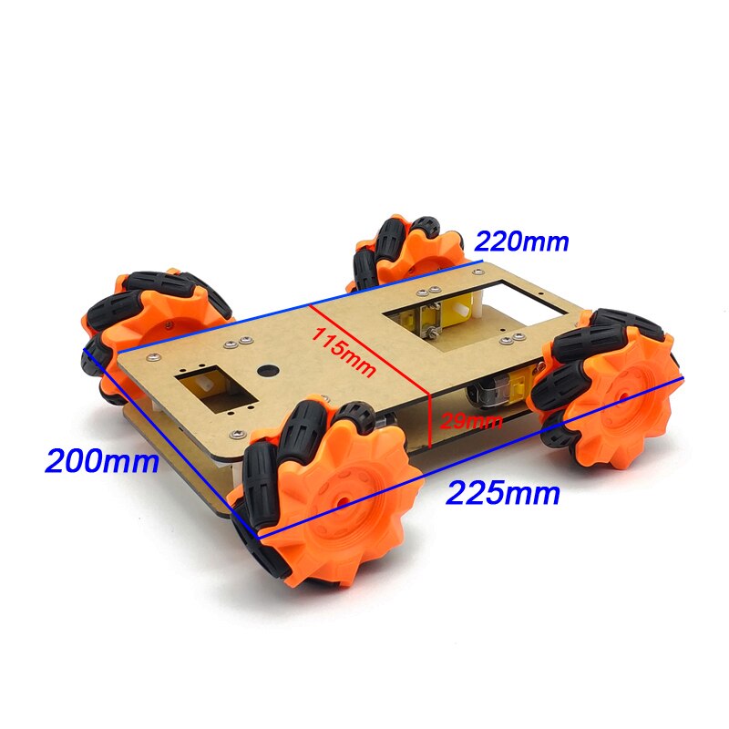 Goedkoopste Mecanum Wiel Omni-Directionele Robot Car Chassis Kit Met 4 Stuks Tt Motor Voor Arduino Raspberry Pi Diy speelgoed Delen