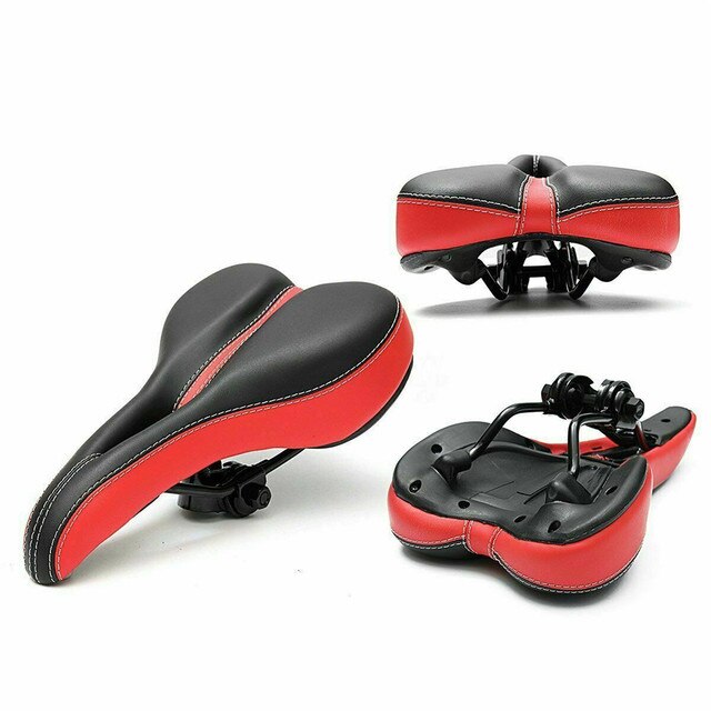 Selle de vélo ajourée en Gel Extra souple pour vtt, accessoires de cyclisme: Red