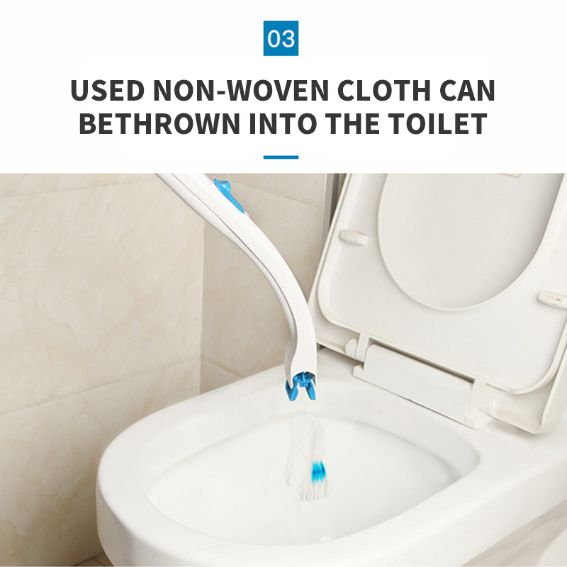 Med vaskemiddel engangs toalettbørste japansk stil ingen døde hjørner utskiftbart toalettbørstehode engangs med toalettbørste