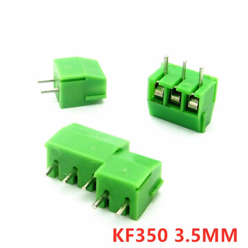10 pcs KF350 2 P 3 P 3.5mm Pitch Groen Pin Schroef Blokaansluiting KF350 amphenol connector 250 v/10A
