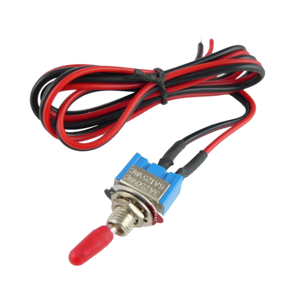 Pre-Wired On/Off Mini Toggle Switch Leads Includes Switches With 24" Lead