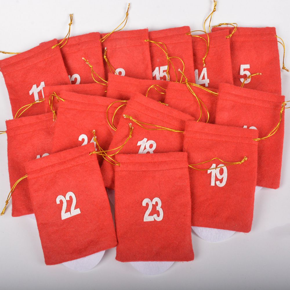 Advent Calendar 24 Santa Claus Bags With Numbers Christmas Calendar Fabric Bags To Decorate Yourself Advent Calendar
