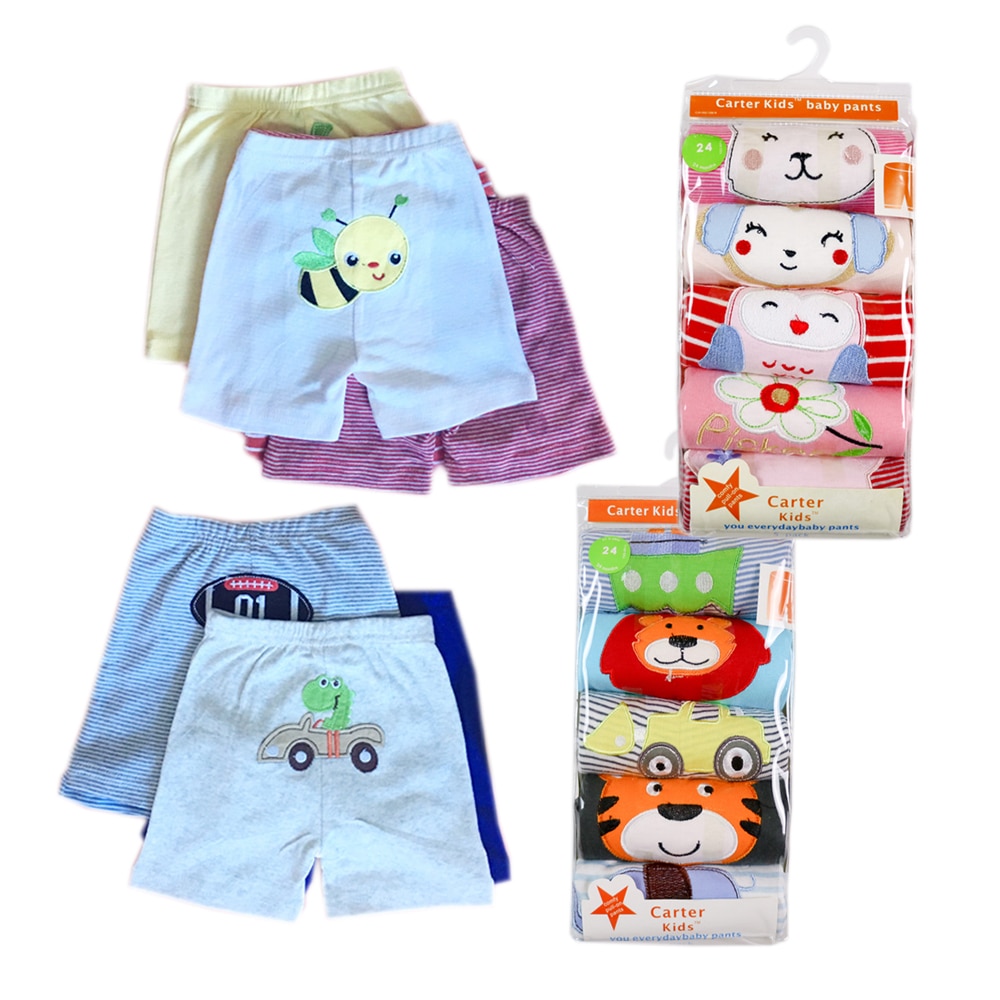 Fabrik 5 stk / lot baby shorts forår & sommer baby pige dreng tøj 100%  bomuldstøj shorts tilfældig