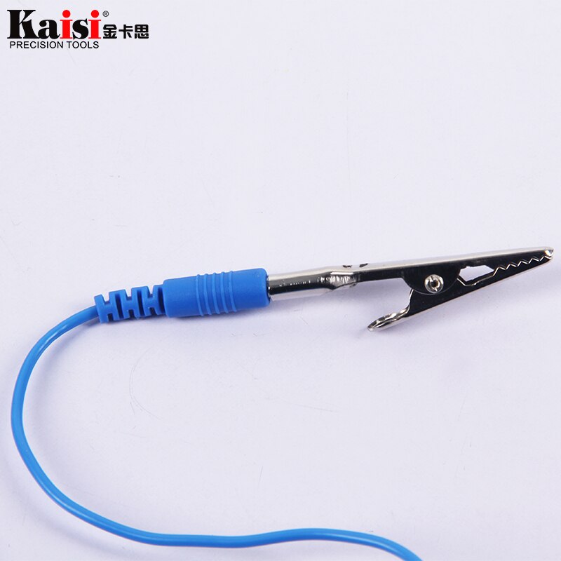 Kaisi antistatisk esd-armband elastiskt band med klämma för känslig elektronikreparationsarbetsverktyg