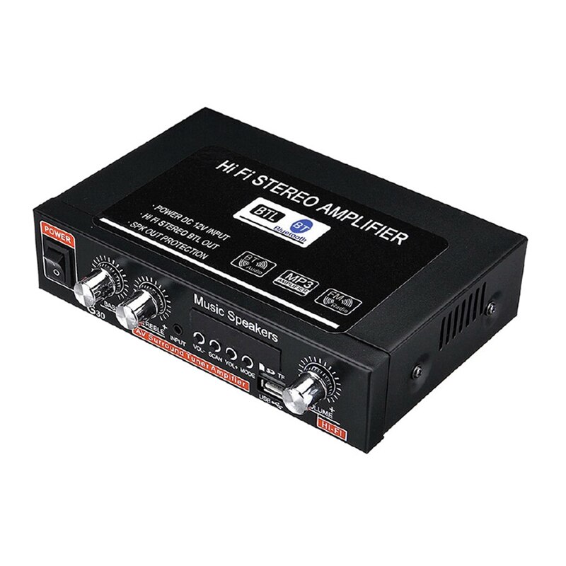 Jabs bluetooth 800w mini-leistungsverstärker hifi-bassverstärker  mp3 fm usb sd auto zuhause (eu-stecker): Default Title