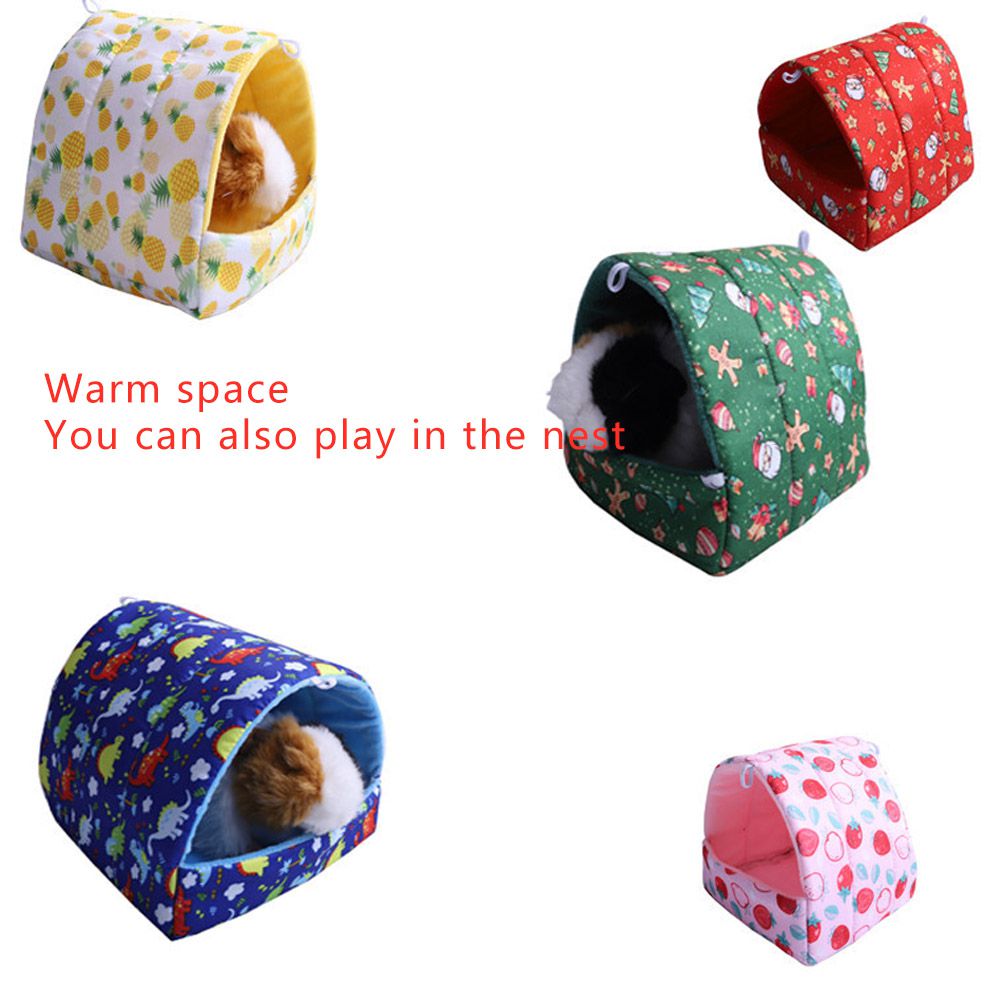 Hamster Huis Cavia Kleine Dier Slapen Bed Winter Warm Mat Nest Pluche Hamster Huis Cave Kleine Huisdieren Levert