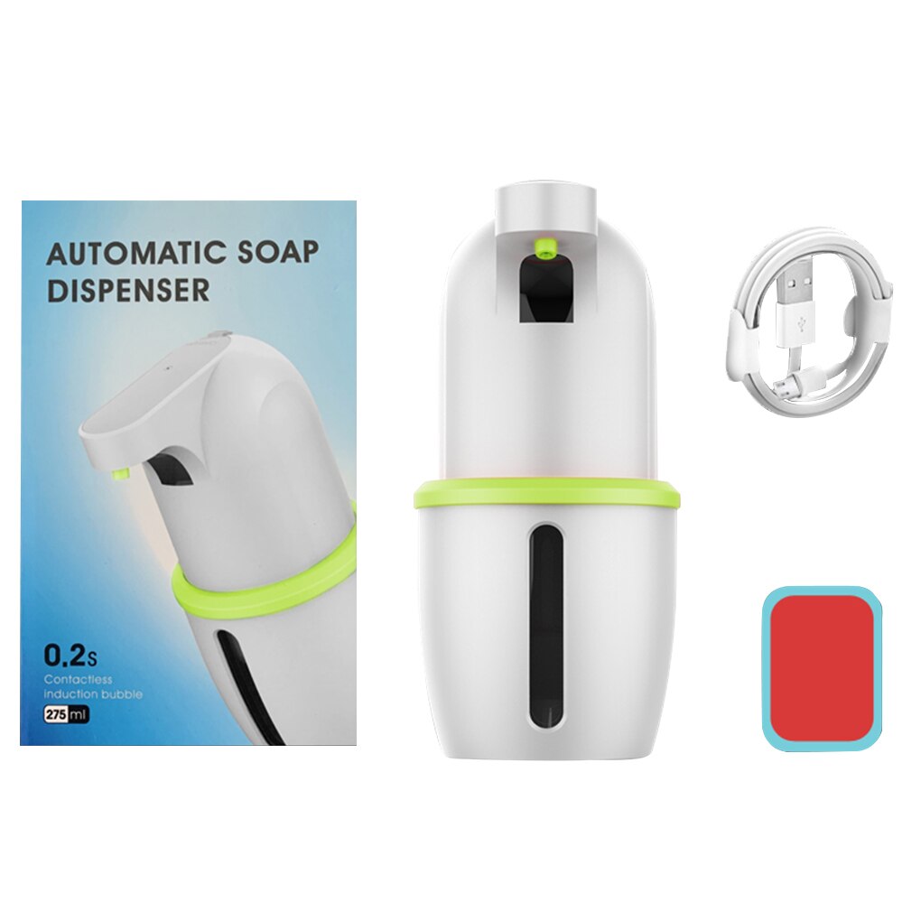 275ml Automatic Foaming Dispenser Wall Mounted Touchless USB Foam Container Kitchen Toilet Intelligent Sensor Soap Dispenser: 02