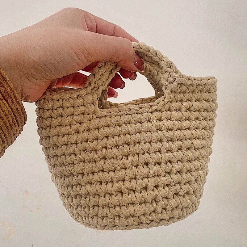TPRPYN – Mini sac à main ananas, kit de crochet avec fil, kits de pochette de plage, panier tricoté fait main pour débutant avec vidéo