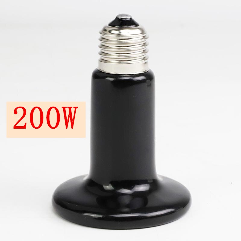 Lámpara de infrarrojos lejanos para reptiles, lámpara de cerámica para calefacción, preservación del calor, Bombilla de calefacción para mascotas, caja de cría, lámpara cálida: 200W