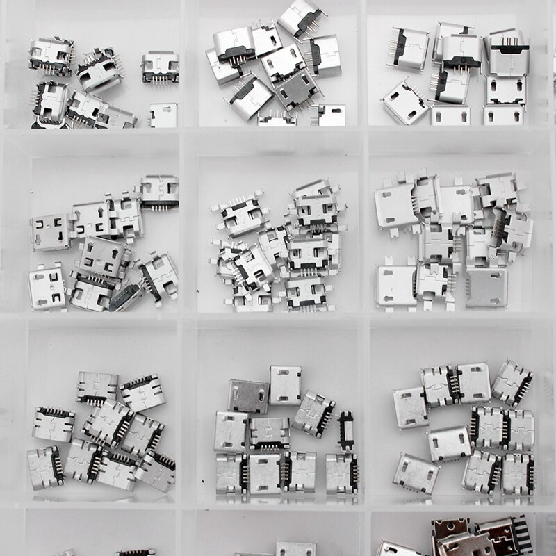 Micro-Usb-anschluss 240 Pcs/Box 24 Modelle Buchse Jack Micro-USB Anschlüsse Set