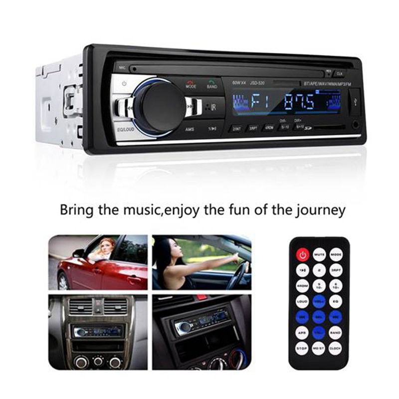 Bluetooth autoradio-ontvanger, single din, 24v fm-ontvanger,  mp3 radiospelers met afstandsbediening