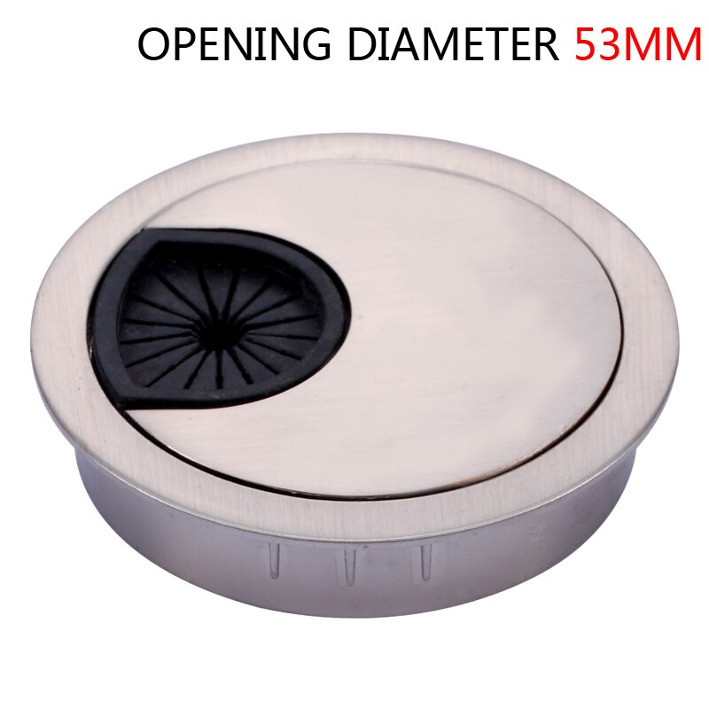 Myhomera sinkkiseos työpöytä lanka reiän kansi johdot kanavat pohja toimisto tietokone läpivienti pöytä kaapelin lähtöportti pinta linja laatikko 60mm: Väri a -53mm