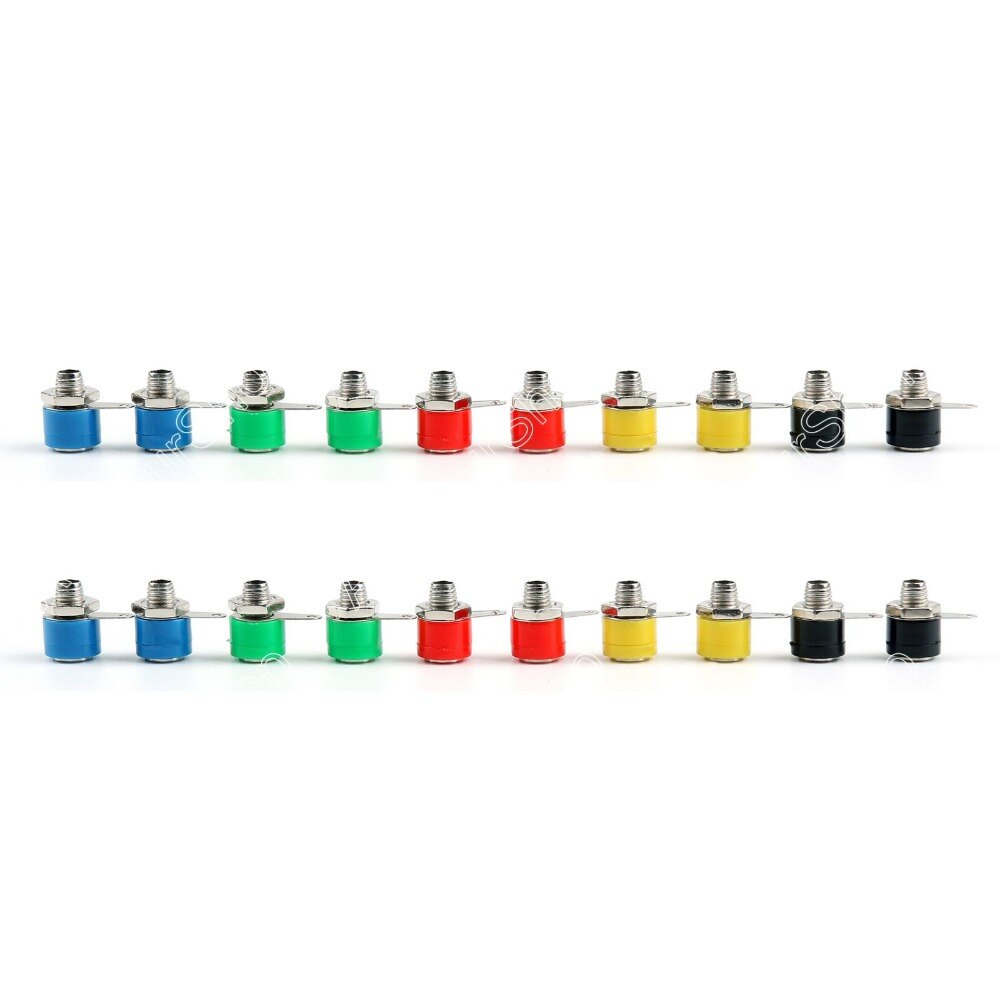 Areyourshop 100 Pcs Banana Buchse 4mm Jack Zu Bananen Stecker Test Ausrüstung stereo-minianschluss stecker Draht Stecker