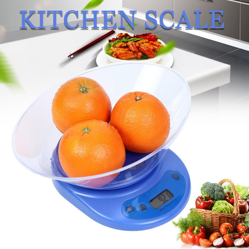 Digital Kitchen Scale Food Scale With Bowl For Cooking And Baking 5KG Food Weight Measuring Tool Electronic Scale