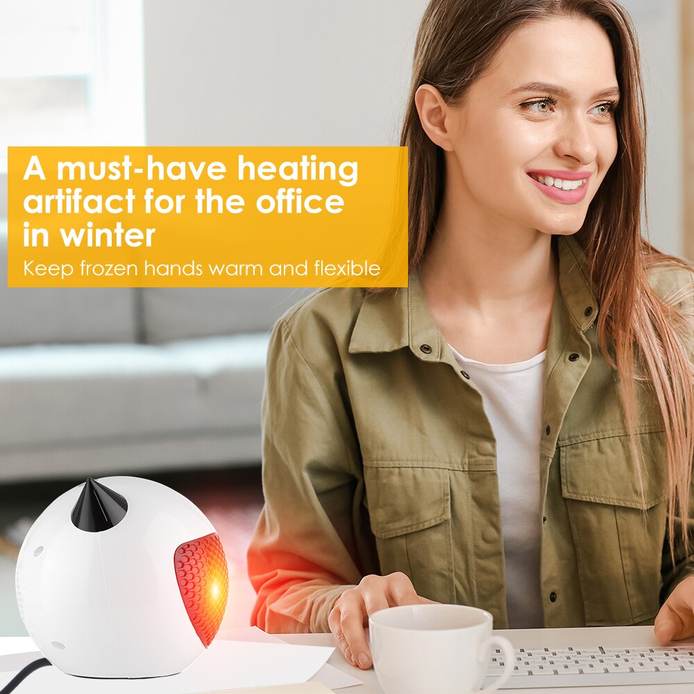Electric Heater Desktop Heater Little Devil Mini Small Heater Vertical Mute Heater Keep Warm Household Quick Heat Winter