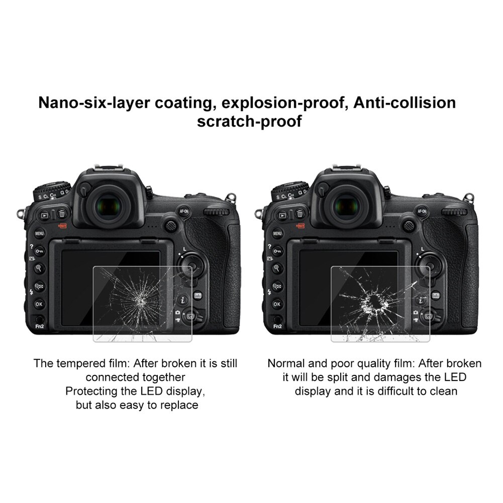 Lcd vakt til nikon  d7100/d7200/5300 kamera 9h overflate hardt herdet optisk glass hd ultra-tynn 9h lcd kamera skjermbeskytter
