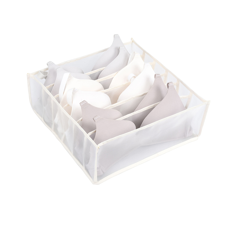 Organizador de armario para ropa interior y calcetines, caja de almacenamiento divisora para el hogar, cajón plegable: Amarillo claro
