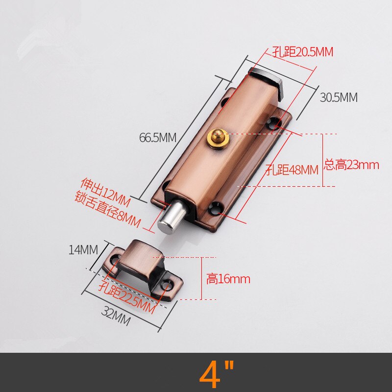 Stainless Steel Spring Loaded Door Latch Bolt Brass Push Release Button Old-fashioned Automatic Spring Latch Lock