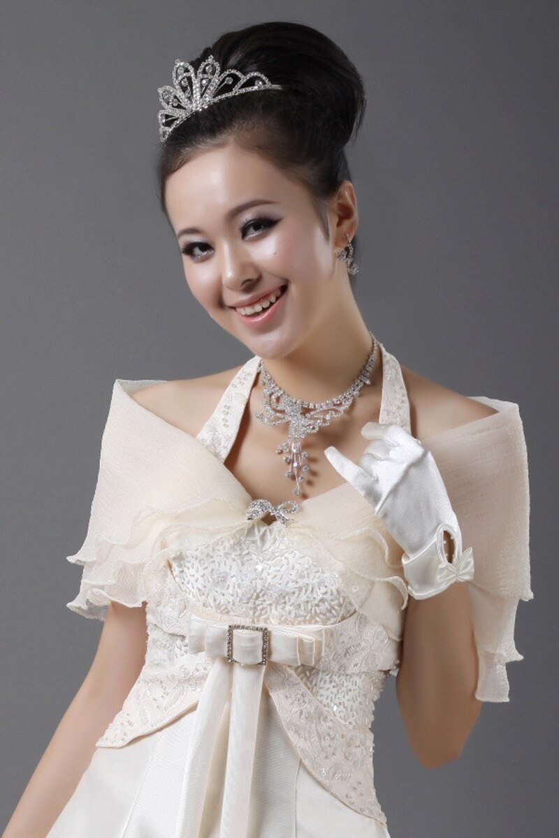 Capa de Seersucker para mujer, chal, chal, chaqueta para novia, de boda, envolturas nupciales para vestido de noche, cubre brazos: Champán