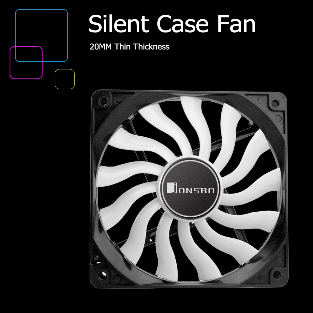 JONSBO 12020 ultra-thin fan 120mm Silent Desktop Computer Chassis Fan CPU Cooler Cooling Fan 4Pin 3Pin PC Case Fan for computer