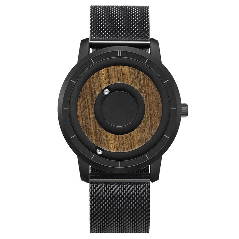 EUTOUR Magnet Uhren männer uhr frauen uhren Lässig Quarzuhr Einfache Männer Minimalistischen Holz zifferblatt: 2