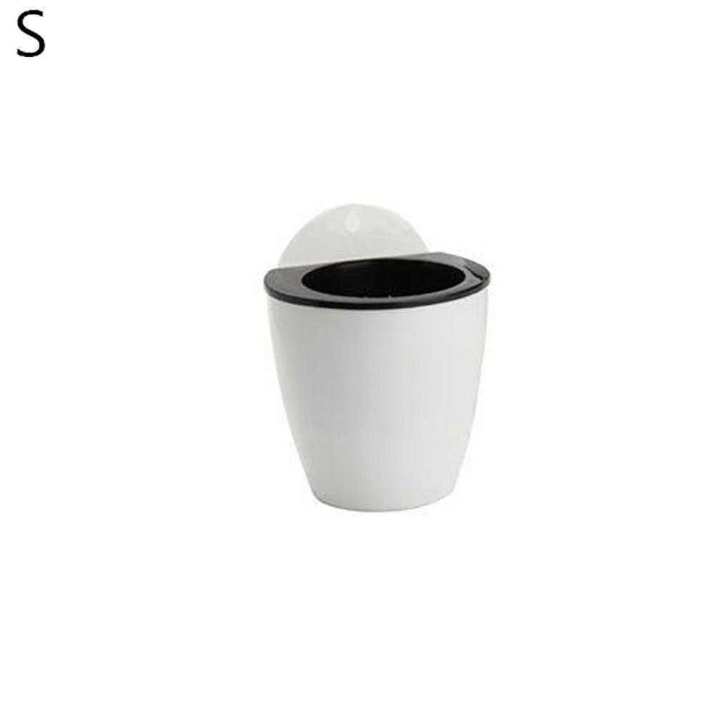 Hengende blomsterpotter plantekasser svevende plantevase hjem hage dekorasjon veggmontert etui arrangør bærbar henge innendørs dekor: S hvit svart