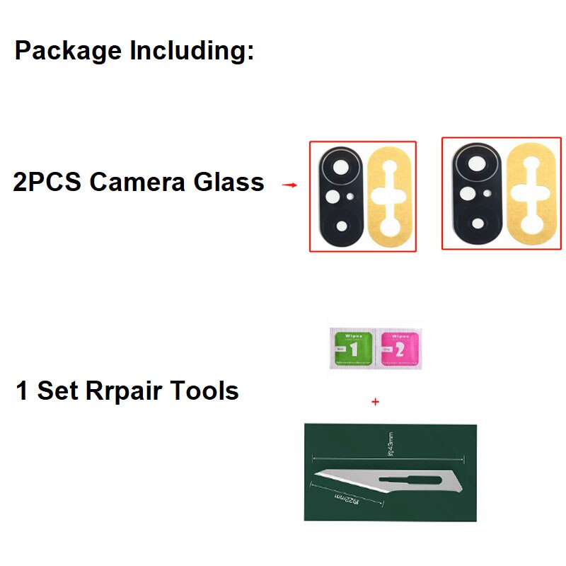 Back Glas Voor Xiaomi Redmi 9C Rear Camera Lens Met Lijm Sticker Adhesive Nfc Global Model