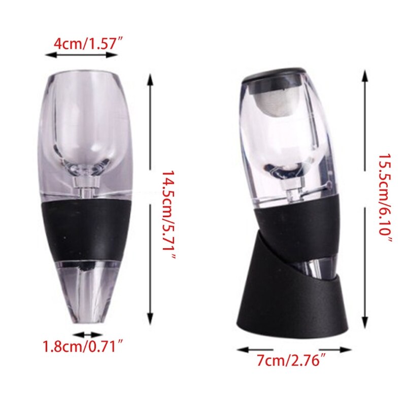 Wine Aerator Pourer With Wine Vacuum Stopper Classic Diffuser Spout For Wine Bottle Instant Wine Aerators With No Spill