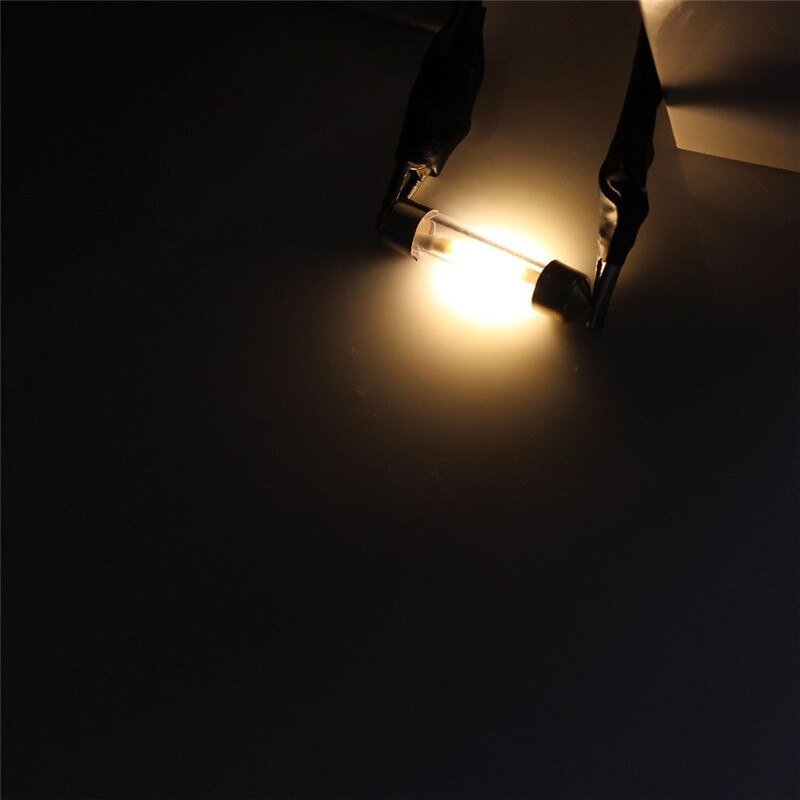 Bombilla LED para puerta de coche, luz de lectura, mapa, COB, 31mm, 36mm, 39mm, 12V, C5W, 41mm, cálido/Blanco/azul, 10 unids/lote