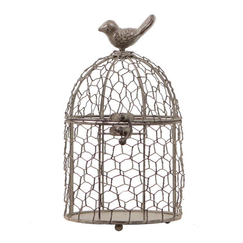 European retro bird cage wrought iron decoration home living room decoration window display birdcage decorative
