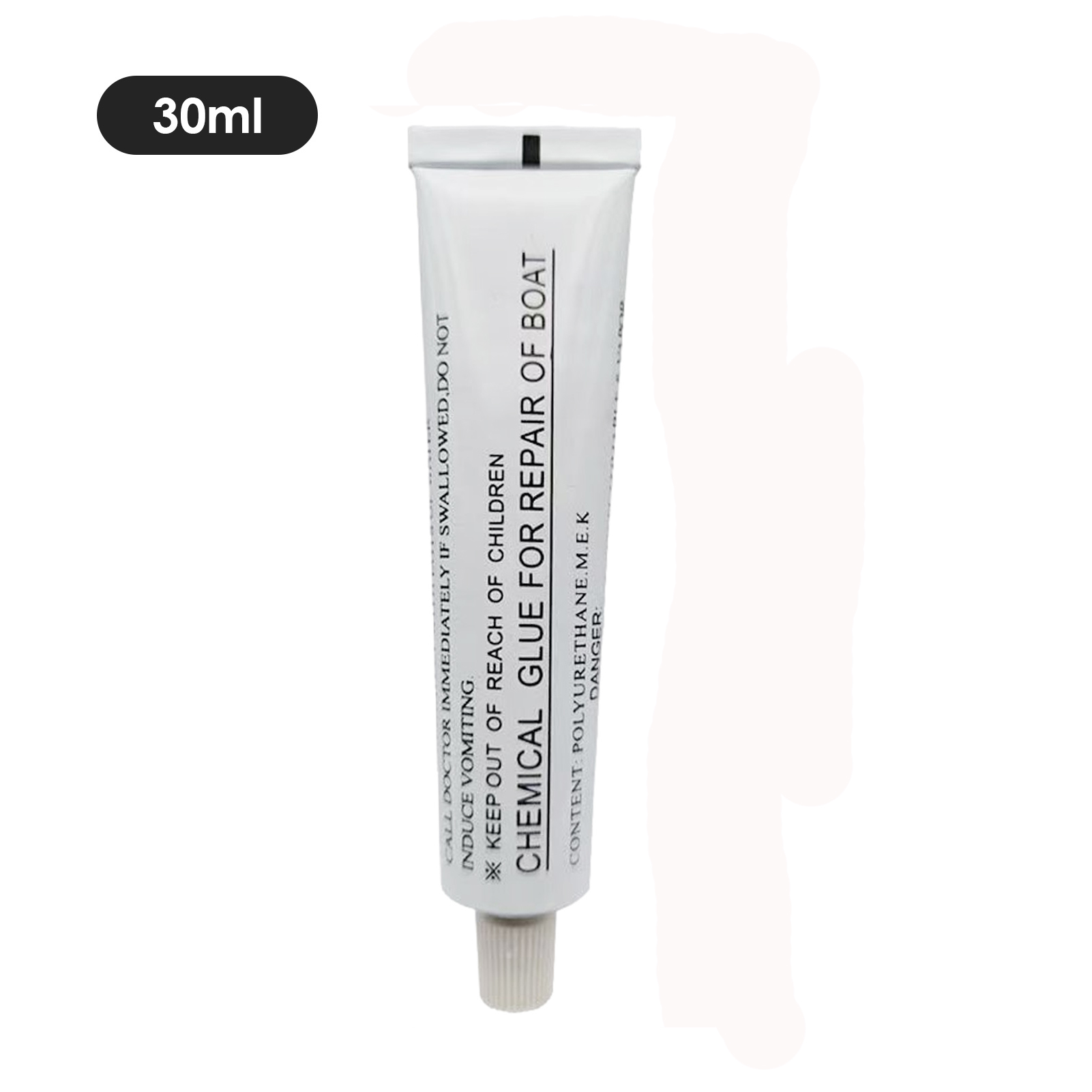 30ml PVC Inflatable Glue Tape Repair Patch Glue Kit Adhesive For Swimming Air Bed Pools Repairing Boat Inflatable Toy Spa Kayak: WHITE